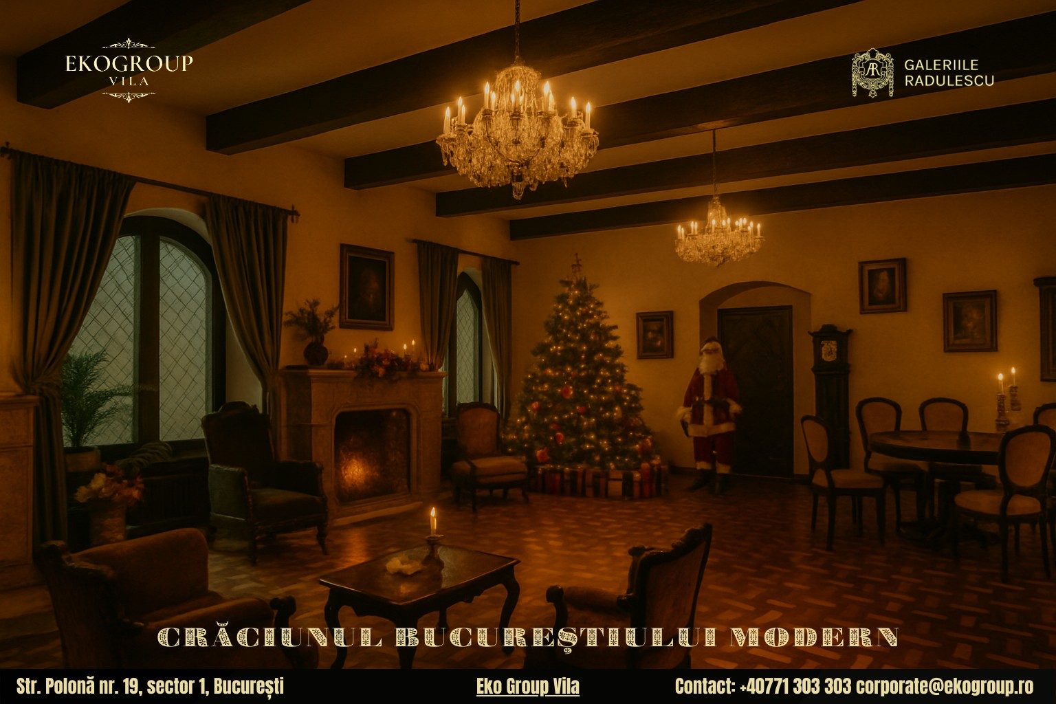 Evenimente de Crăciun București: O Călătorie Magică în „Crăciunul anilor ’30” la Eko Group Vila 6 Evenimente de Crăciun București: O Călătorie Magică în „Crăciunul anilor ’30” la Eko Group Vila